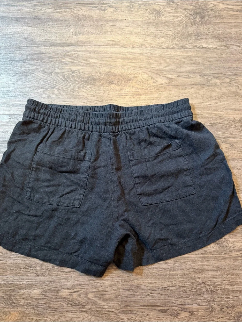 2 Gap Women's Small Shorts Lot Pull On Elastic Drawstring Linen Blend Red Black